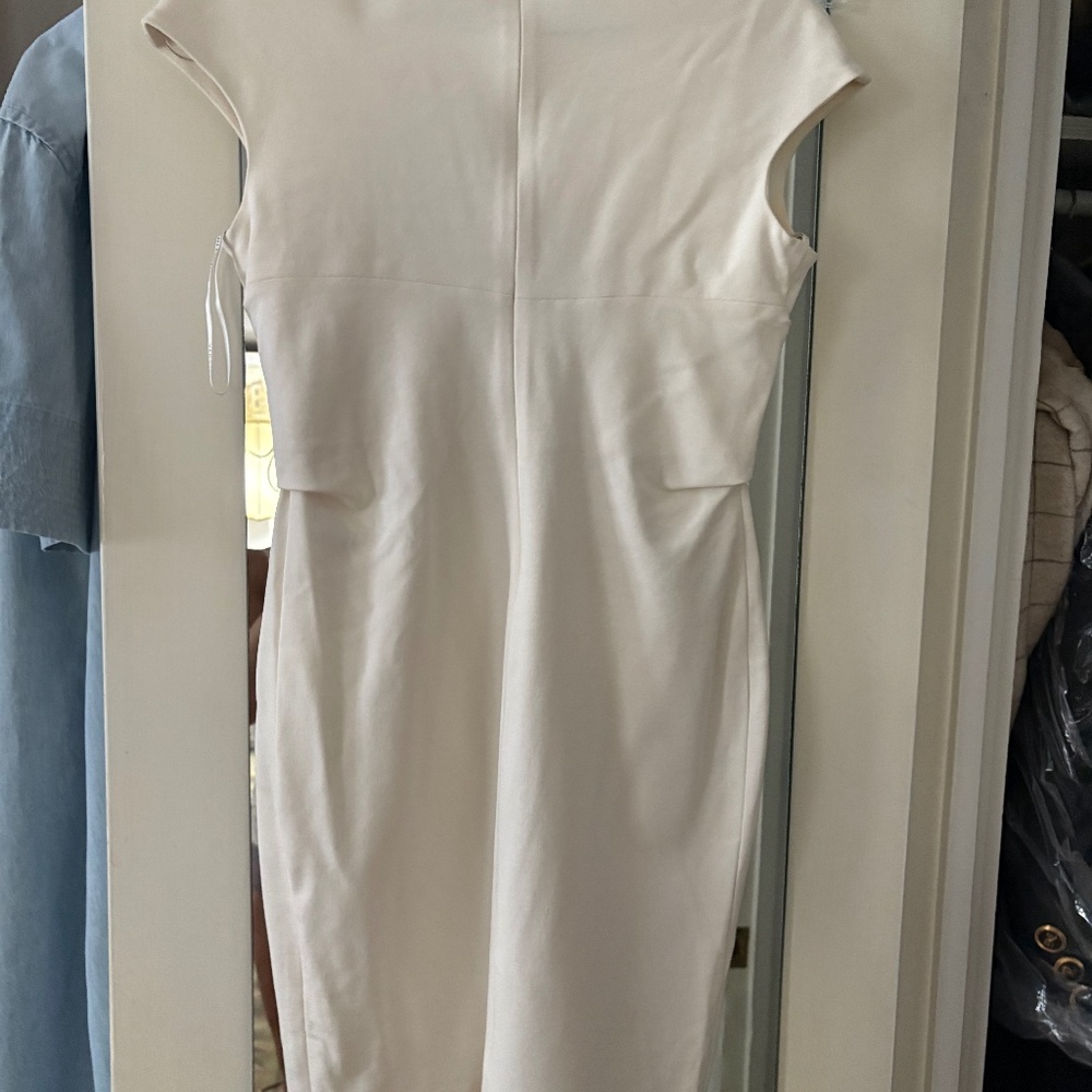 Versace collection cream stretch dress 44 but fits 4/6/8